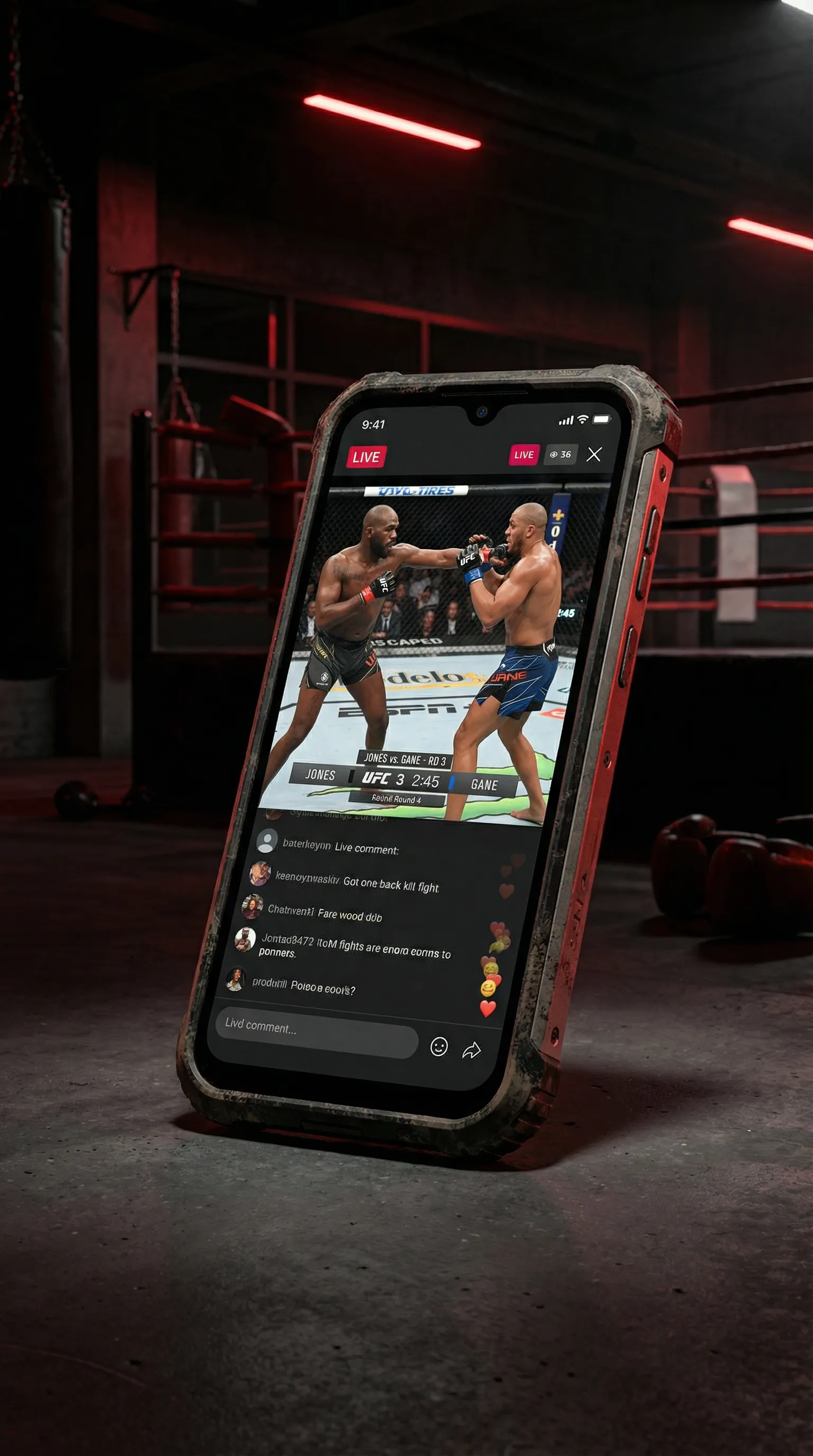 avtt2014 移动端APP格斗直播界面